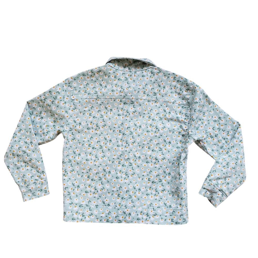Eva Castillo Floral Denim Jean Jacket Girls 8 Button Front Long Sleeve Kids - Picture 11 of 11